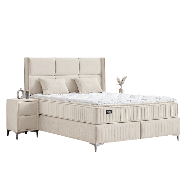 Υπνοδωμάτιο με ταπετσαρία και στρώμα BELLA 160 x 200 - μπεζ 02