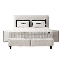 Upholstered bedroom with mattress COMO 160 x 200 - cream AN
