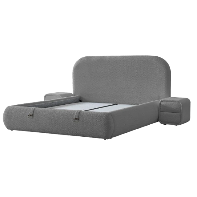 Тапицирана спалня с матрак FABER 160 х 200 - антрацит AN