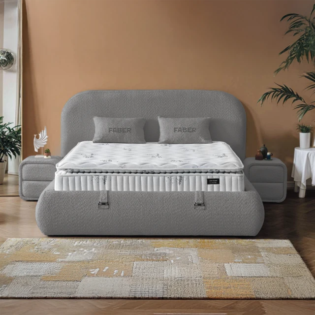 Тапицирана спалня с матрак FABER 160 х 200 - антрацит AN