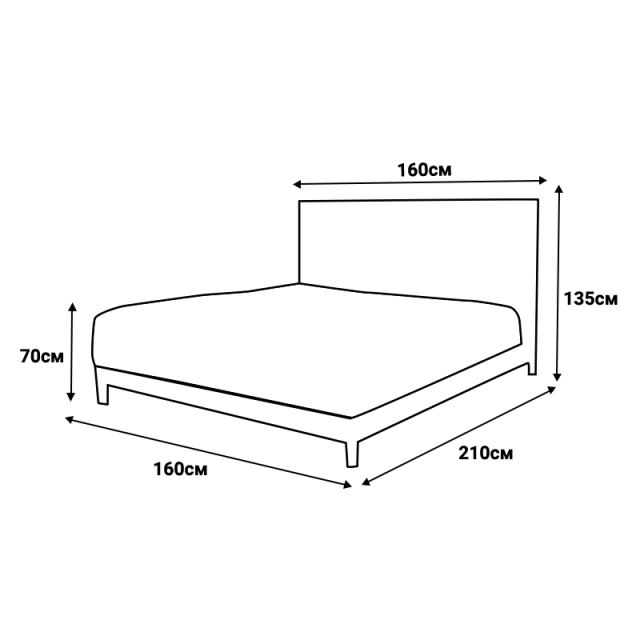 Тапицирана спалня с матрак WAVE 160 x 200 - светлосив 25