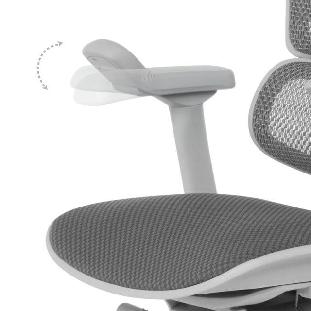 Ergonomic chair ERGOHUMAN ELITE 2 - gray frame - gray