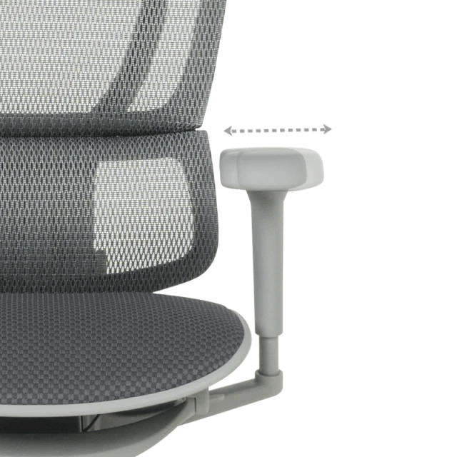 Ergonomic chair ERGOHUMAN IOO ULTRA - gray frame - gray