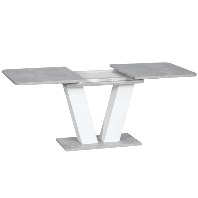 Extendable dining table ALARA - white