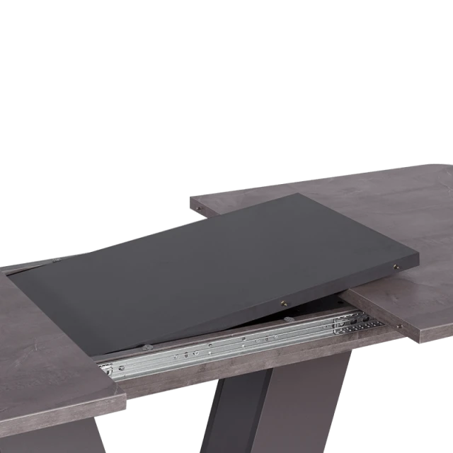 Extendable dining table ALARA - dark gray