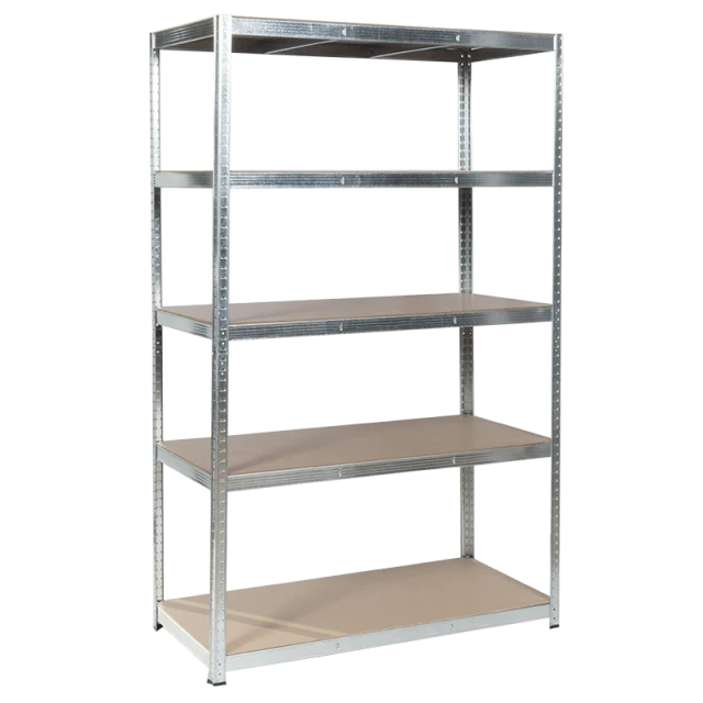 Метален стелаж Carmen CR-1012 E - 180х120х60 см, до 250 кг на рафт - цинк