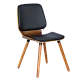 Dining chair Carmen 9977 - walnut / black