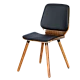 Dining chair Carmen 9977 - walnut / black