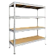 Μεταλλικά ράφια Carmen CR-1024 - 168x160x40 cm, έως 600 kg ανά ράφι - ψευδάργυρος