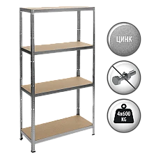 Μεταλλική βάση Carmen CR-1024-2, 180x90x40 cm, έως 600 kg ανά ράφι - ψευδάργυρος