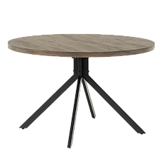 Dining table LUDVIKA - walnut / black