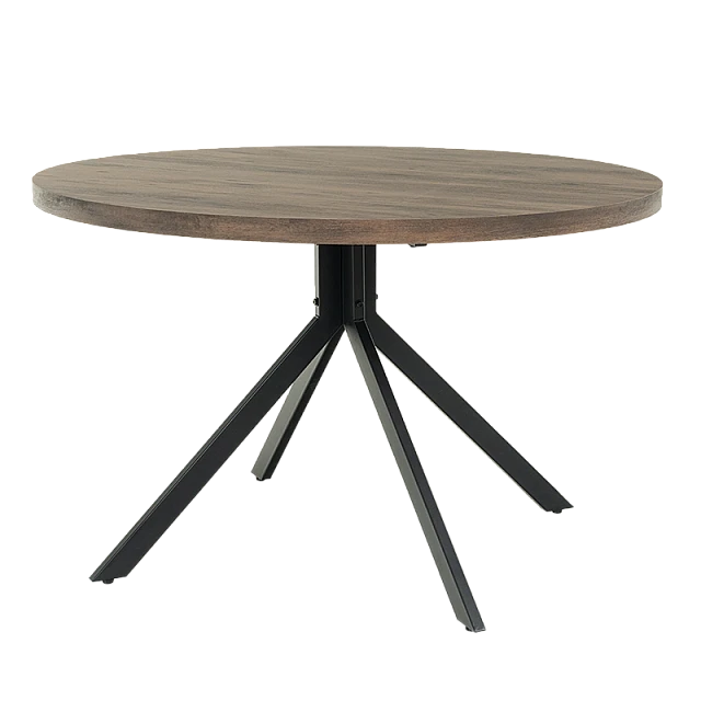 Dining table LUDVIKA - walnut / black