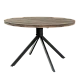 Dining table LUDVIKA - walnut / black