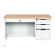 Metal desk Carmen CR-1310 K - gray / beech