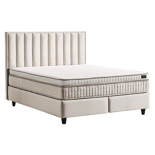 Υπνοδωμάτιο με ταπετσαρία και στρώμα PERRY LUX 140 x 200 - κρεμ 01