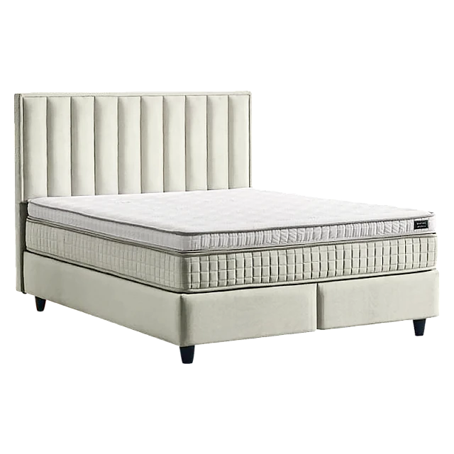 Υπνοδωμάτιο με ταπετσαρία και στρώμα PERRY LUX 160 x 200 - κρεμ 01