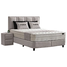 Тапицирана спалня с матрак PAROS 180 х 200 - бежов 020