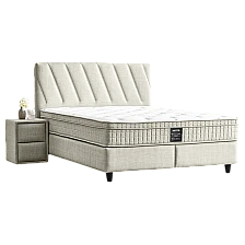 Upholstered bedroom with mattress SIESTA 160 x 200 - cream 01