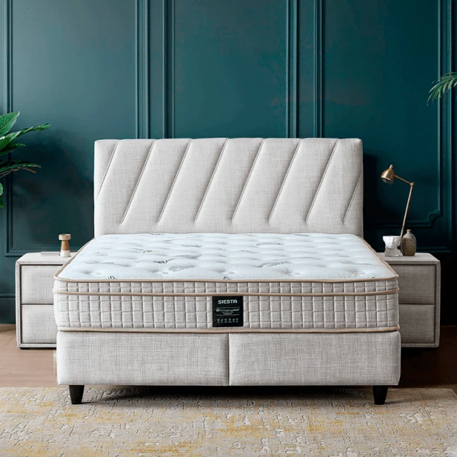Υπνοδωμάτιο με ταπετσαρία και στρώμα SIESTA 160 x 200 - pearl SY