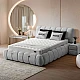 Upholstered bedroom with mattress RODOS 160 x 200 - light gray 326