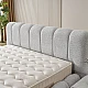 Upholstered bedroom with mattress RODOS 160 x 200 - light gray 326