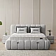Upholstered bedroom with mattress RODOS 160 x 200 - light gray 326