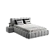 Upholstered bedroom with mattress RODOS 160 x 200 - light gray 326
