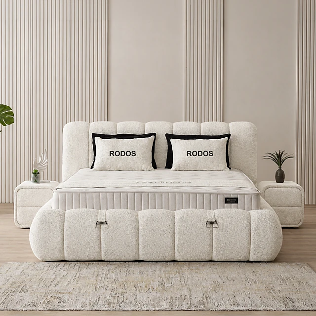 Υπνοδωμάτιο με ταπετσαρία και στρώμα RODOS 160 x 200 - ιβουάρ 01