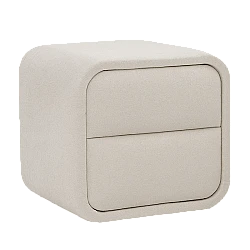 Bedroom bedside table BUMBY - white 1
