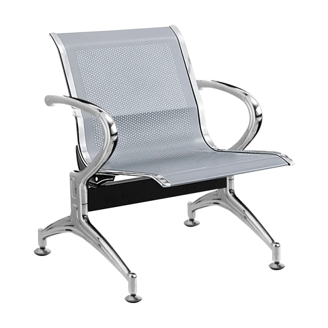 Visitor bench with 1 seat Carmen CR-1030-1 - silver