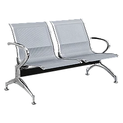 Visitor bench with 2 seats Carmen CR-1030-2 - silver