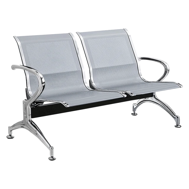 Visitor bench with 2 seats Carmen CR-1030-2 - silver