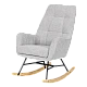 Rocking chair BIANCA - light gray