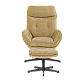 Armchair with stool ANDREA - mustard