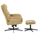 Armchair with stool ANDREA - mustard