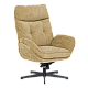 Armchair with stool ANDREA - mustard