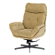 Armchair with stool ANDREA - mustard