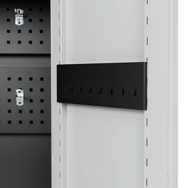 Метален шкаф за инструменти Carmen CR-1226 L SAND - черен-сребърен