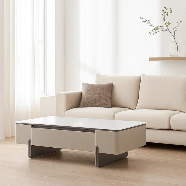 Coffee table FLINT - white-cappuccino