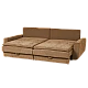 Sofa bed - three-seater BALAMBA - ocher H37
