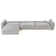 Corner sofa bed VIVI - gray V11