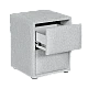 CANCUN bedroom bedside table - silver AN