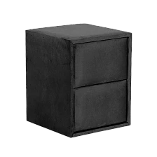 CANCUN bedroom bedside table - black