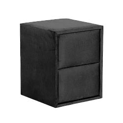 CANCUN bedroom bedside table - black
