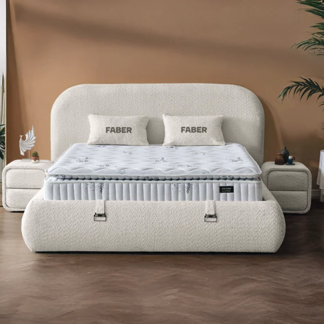 Υπνοδωμάτιο με ταπετσαρία και στρώμα FABER 180 x 200 - latte 06