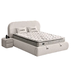 Υπνοδωμάτιο με ταπετσαρία και στρώμα FABER 180 x 200 - pearl SY