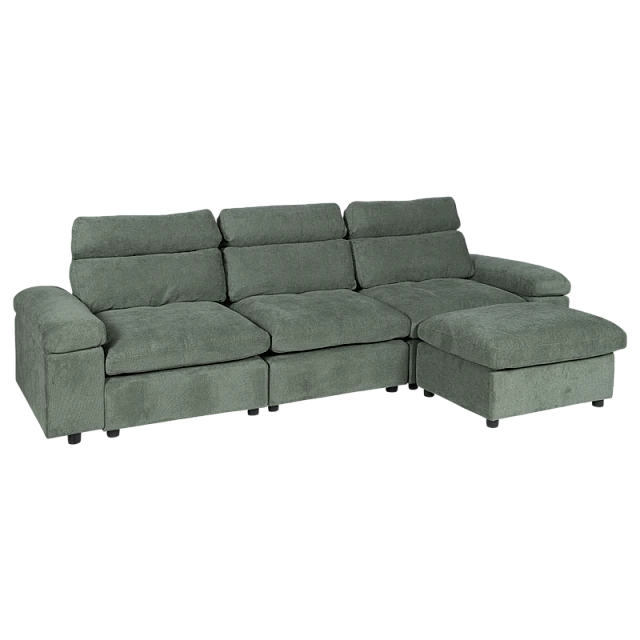 Corner sofa POKO - green C08