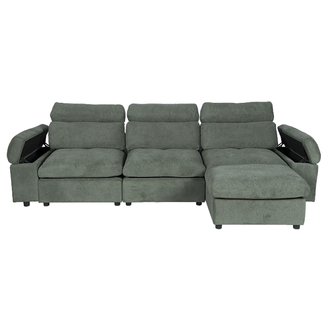 Corner sofa POKO - green C08
