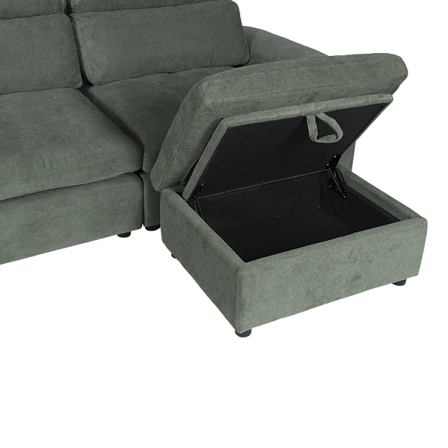 Corner sofa POKO - green C08