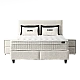 Upholstered bedroom with mattress COMO 180 x 200 - cream 01